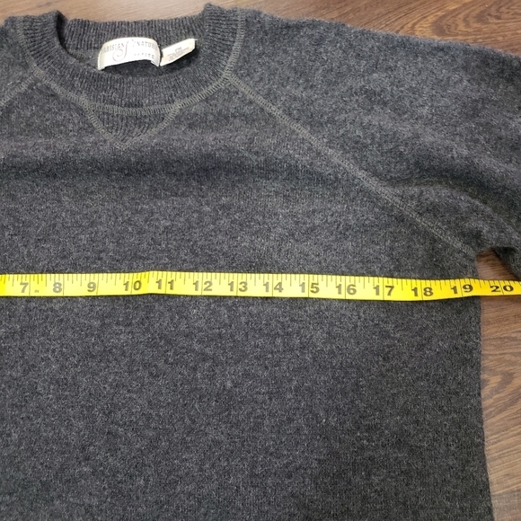 Parisian Signature Cashmere Sweater Long Sleeve Gray | Size Petite M - Picture 12 of 12